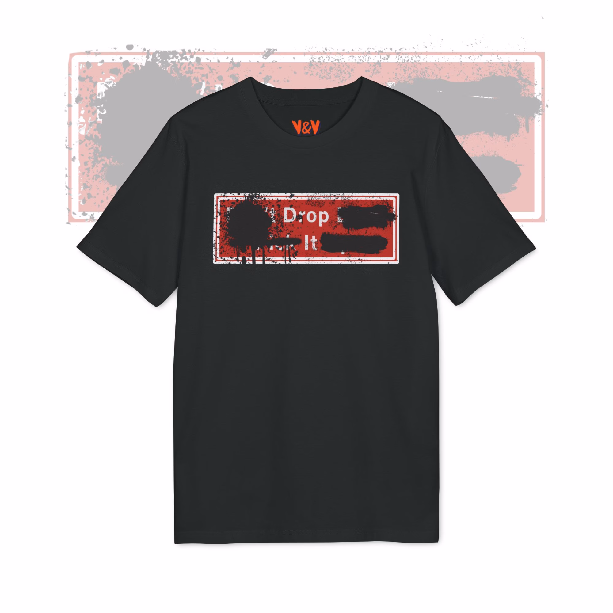 Valour & Venture Drop It Tee, printed on 100% organic ring spun cotton.